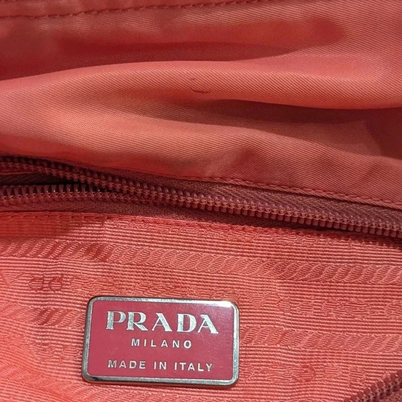 Authentic  Prada nylon Tessuto city shoulder tote bag pink - Picture 12 of 15